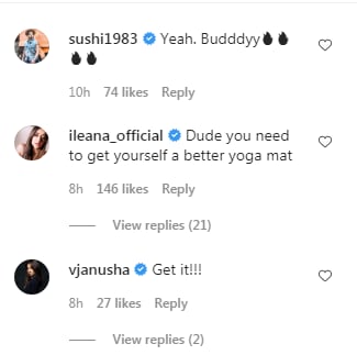 Comments on the video (Instagram/ varundvn)