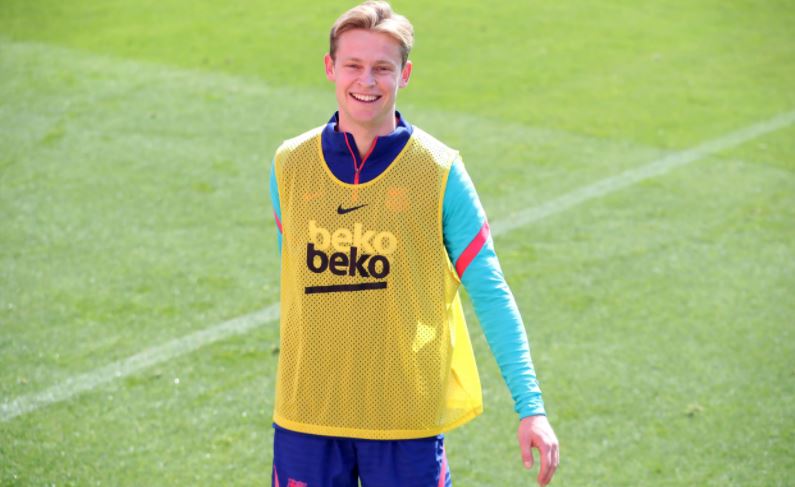 Frenkie de Jong in the training (FC Barcelona)