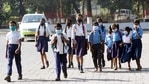 Primary school students in Patna walk towards school in this file picture from March 1, 2021, when primary schools had reopened for a short period of time. (Santosh Kumar/Hindustan Times) Primary school students in Patna walk towards school in this file picture from March 1, 2021, when primary schools had reopened for a short period of time. (Santosh Kumar/Hindustan Times)