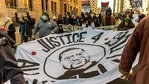 George Floyd, a Black man from Minneapolis, died last year after Derek Chauvin, a white police officer, kneeled on his neck.(AFP) George Floyd, a Black man from Minneapolis, died last year after Derek Chauvin, a white police officer, kneeled on his neck.(AFP)