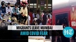 Migrant workers leave Mumbai in jam-packed train fearing lockdown Migrant workers leave Mumbai in jam-packed train fearing lockdown