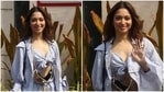 For the promotion of her new web series, Tamannaah Bhatia recently flew to Hyderabad and was spotted at the Kalina airport in Mumbai before that. For the promotion of her new web series, Tamannaah Bhatia recently flew to Hyderabad and was spotted at the Kalina airport in Mumbai before that.