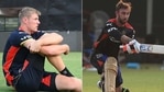 Kyle Jamieson (L) and Glenn Maxwell. (RCB/Twitter) Kyle Jamieson (L) and Glenn Maxwell. (RCB/Twitter)