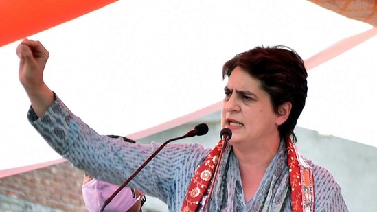 Congress leader Priyanka Gandhi Vadra said children should not be mandated to appear for their examinations at crowded centres amid the Covid-19 pandemic. (ANI)