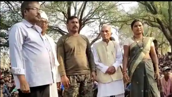 Commando Rakeshwar Singh Manhas was released deep in the jungle and was brought to the Terrem camp. (Sourced) Commando Rakeshwar Singh Manhas was released deep in the jungle and was brought to the Terrem camp. (Sourced)