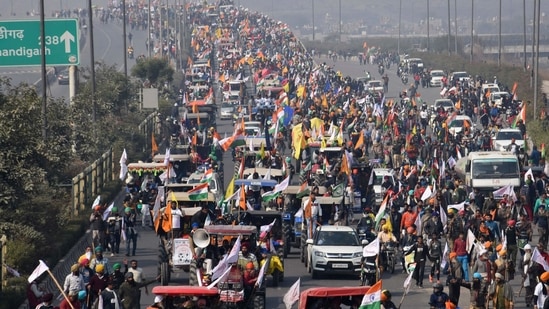 In February, Deep Sidhu was arrested on charges of inciting violence near the Red Fort on January 26 when farmers took out a protest rally. (AP) In February, Deep Sidhu was arrested on charges of inciting violence near the Red Fort on January 26 when farmers took out a protest rally. (AP)