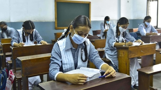 Around 340,000 students are likely to take the board exams this year. (HT photo) Around 340,000 students are likely to take the board exams this year. (HT photo)