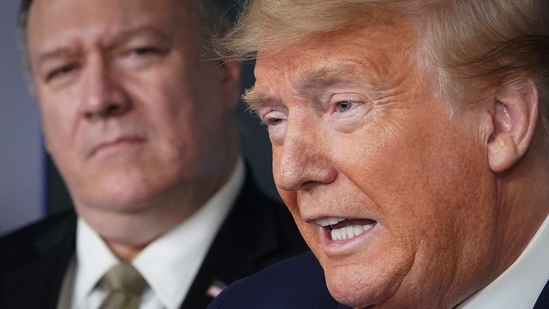 Former US Secretary of States Mike Pompeo alongside former President Donald Trump.(AFP) Former US Secretary of States Mike Pompeo alongside former President Donald Trump.(AFP)