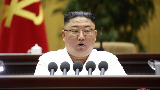 North Korean leader Kim Jong Un delivering a closing address at the Sixth Conference of Cell Secretaries of the Workers' Party of Korea in Pyongyang. (AFP) North Korean leader Kim Jong Un delivering a closing address at the Sixth Conference of Cell Secretaries of the Workers' Party of Korea in Pyongyang. (AFP)