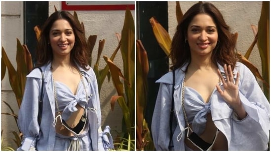 For the promotion of her new web series, Tamannaah Bhatia recently flew to Hyderabad and was spotted at the Kalina airport in Mumbai before that. (Varinder Chawla) For the promotion of her new web series, Tamannaah Bhatia recently flew to Hyderabad and was spotted at the Kalina airport in Mumbai before that. (Varinder Chawla)