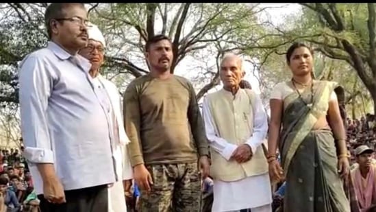 Commando Rakeshwar Singh Manhas was released deep in the jungle and was brought to the Terrem camp.(Sourced) Commando Rakeshwar Singh Manhas was released deep in the jungle and was brought to the Terrem camp.(Sourced)