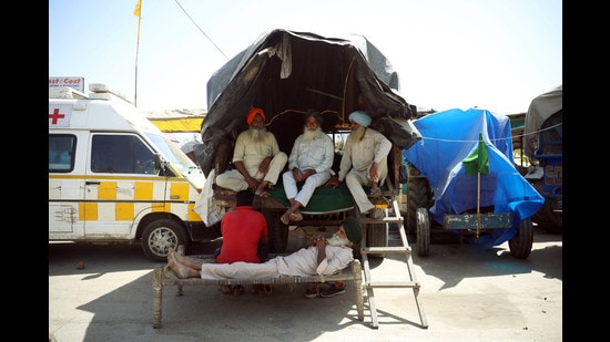 Since the farm stir started, Singhu border was the epicentre of the stir and all decisions were being taken there by the Sanyukta Kisan Morcha. (ANI)