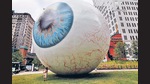 Of eyeballs and ambiguity: A sculpture by Tony Tasset displayed in Prtizker Park on July 7, 2010 in Chicago, USA. (Getty Images) Of eyeballs and ambiguity: A sculpture by Tony Tasset displayed in Prtizker Park on July 7, 2010 in Chicago, USA. (Getty Images)