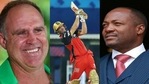 Matthew Hayden (left), AB de Villiers, and Brian Lara (right)(Twitter) Matthew Hayden (left), AB de Villiers, and Brian Lara (right)(Twitter)