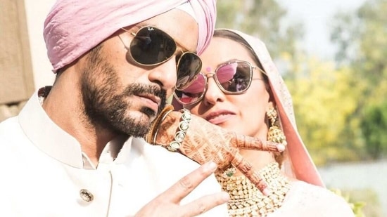 Angad Bedi and Neha Dhupia tied the knot in 2018. Angad Bedi and Neha Dhupia tied the knot in 2018.