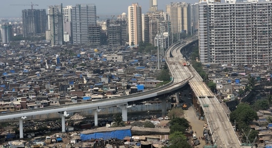 A deserted view of Kandivali, Mumbai. The government is planning to impose a lockdown as Covid-19 cases continue to rise in the state. (Satish Bate/Hindustan Times)