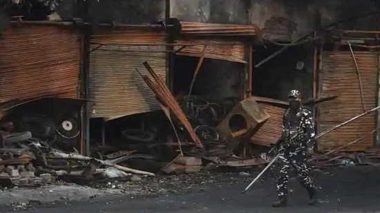 Communal violence had broken out in northeast Delhi on February 24 last year after clashes between citizenship law supporters and protestors spiralled out of control(Sanchit Khanna/HT photo) Communal violence had broken out in northeast Delhi on February 24 last year after clashes between citizenship law supporters and protestors spiralled out of control(Sanchit Khanna/HT photo)