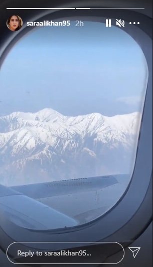 Sara Ali Khan shares a picture of the mountain view.