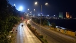 A view of the deserted Marine Drive during Maharashtra government's weekend lockdown to curb the surge in Covid-19 cases, in Mumbai on Saturday.(ANI Photo) A view of the deserted Marine Drive during Maharashtra government's weekend lockdown to curb the surge in Covid-19 cases, in Mumbai on Saturday.(ANI Photo)