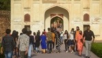 People flout covid norms amid rise in cases, at Humayun's Tomb in New Delhi, India, on Sunday, April 11, 2021. (Photo by Amal KS/ Hindustan Times)(Amal KS/HT Photo) People flout covid norms amid rise in cases, at Humayun's Tomb in New Delhi, India, on Sunday, April 11, 2021. (Photo by Amal KS/ Hindustan Times)(Amal KS/HT Photo)