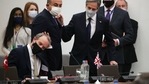 Britain's Foreign Secretary Dominic Raab, Turkish Foreign Minister Mevlut Cavusoglu and US Secretary of State Antony J Blinken arrive to take part in a North Atlantic Council (NAC) at foreign ministers level, at the Alliance's headquarters in Brussels in this file photo from March 2021. (AFP) Britain's Foreign Secretary Dominic Raab, Turkish Foreign Minister Mevlut Cavusoglu and US Secretary of State Antony J Blinken arrive to take part in a North Atlantic Council (NAC) at foreign ministers level, at the Alliance's headquarters in Brussels in this file photo from March 2021. (AFP)