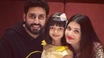 Aishwarya Rai and Abhishek Bachchan pose with daughter Aaradhya. Aishwarya Rai and Abhishek Bachchan pose with daughter Aaradhya.
