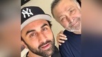 Rishi Kapoor and Ranbir Kapoor pose together. Rishi Kapoor and Ranbir Kapoor pose together.