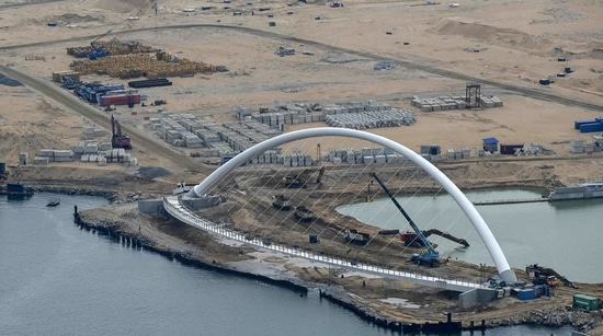 A general view of the Chinese-funded project for the Port City is pictured in Colombo(AFP)