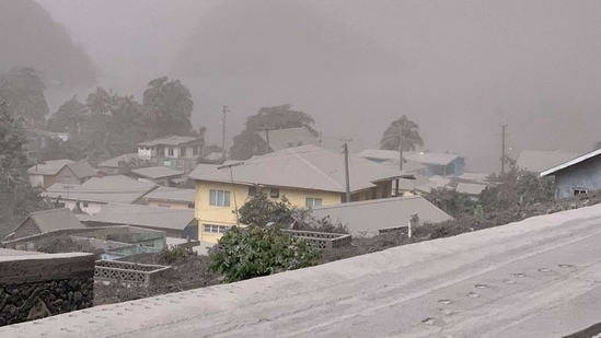 La Soufriere erupted for the first time in 40 years on the Caribbean island of Saint Vincent, prompting thousands of people to evacuate. (AFP) La Soufriere erupted for the first time in 40 years on the Caribbean island of Saint Vincent, prompting thousands of people to evacuate. (AFP)