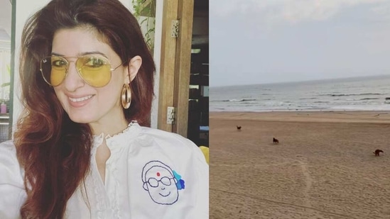 Twinkle Khanna shared a video of the deserted beach as Mumbai implements weekend lockdown.