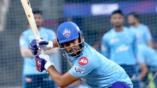 Prithvi Shaw at the nets. (Delhi Capitals)