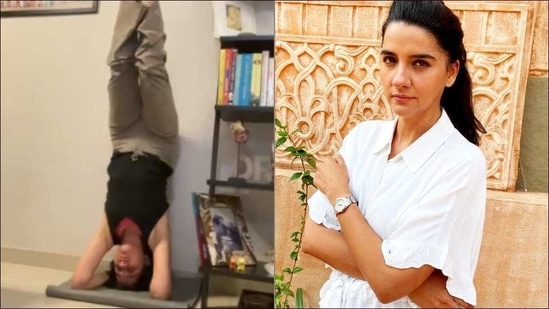 Shruti Seth opens up about nailing 3-minute headstand post laparoscopic surgery(Instagram/shru2kill)