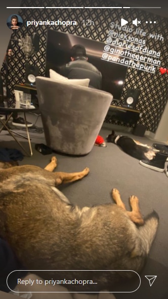 Priyanka Chopra shares a glimpse of her studio life.