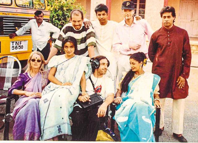 With the cast and crew of an Indo-British collaboration film, in which she played Binodini, while shooting in Pollachi in Tamil Nadu With the cast and crew of an Indo-British collaboration film, in which she played Binodini, while shooting in Pollachi in Tamil Nadu