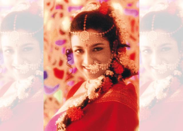 Tisca dressed up in bridal avatar for an ad Tisca dressed up in bridal avatar for an ad