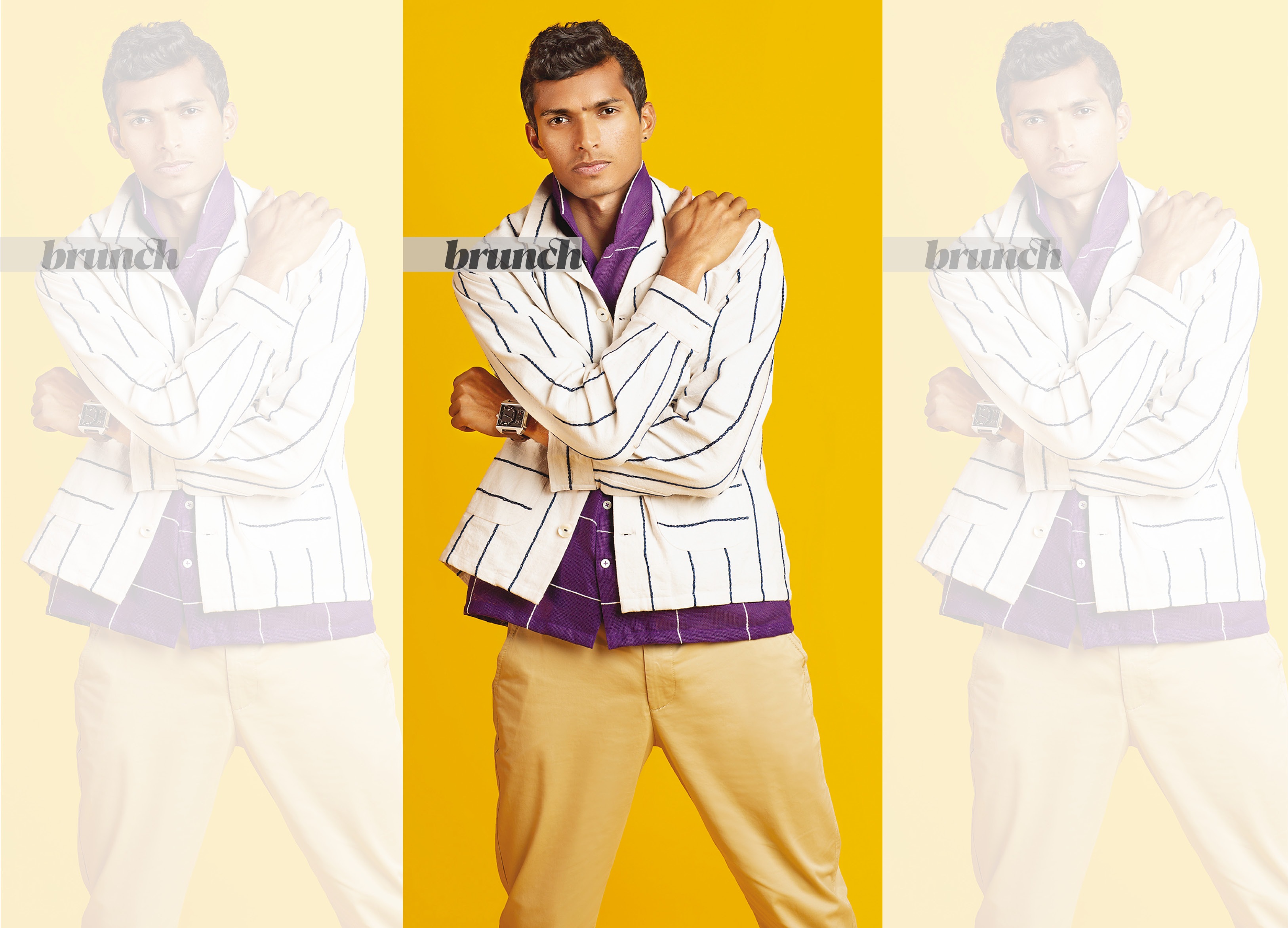 Another thing Navdeep did during the lockdown? Focused on experimenting with his looks and tried different fashion styles to see what suits him best, he says; Jacket and shirt, Harago; trousers, United Colors of Benetton; watch, Fastrack (Shivamm Paathak)
