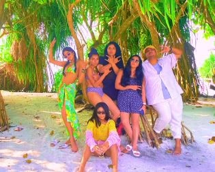 Janhvi Kapoor poses with her squad.