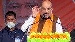 Union home minister Amit Shah in Sitalkuchi.(ANI Photo)