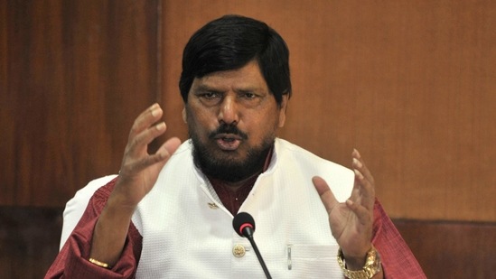 Union minister Ramdas Athawale. (Ravi Kumar/Hindustan Times) Union minister Ramdas Athawale. (Ravi Kumar/Hindustan Times)