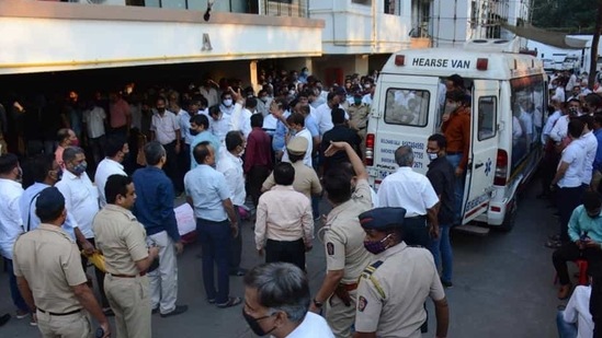 On March 5, the body of Mansukh Hiren, the Scorpio owner, was recovered from Kalwa Creek, hours after his family reported him missing. (Praful Gangurde/HT Photo) On March 5, the body of Mansukh Hiren, the Scorpio owner, was recovered from Kalwa Creek, hours after his family reported him missing. (Praful Gangurde/HT Photo)