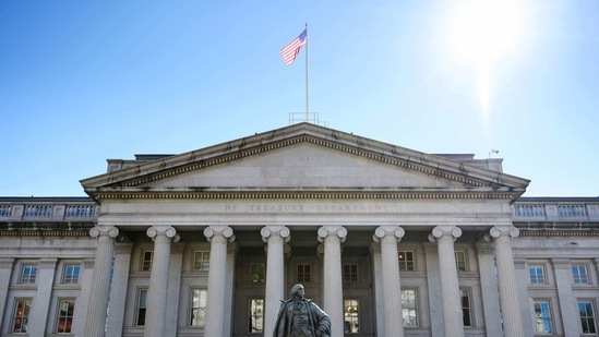 The US Treasury Department building in Washington, DC. (AFP) The US Treasury Department building in Washington, DC. (AFP)