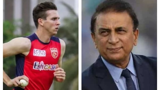 Jhye Richardson and Sunil Gavaskar. (Punjab Kings/File)