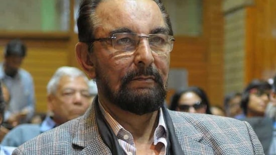 Bollywood actor Kabir Bedi during the Khuswant Singh Lit Fest in Kasauli.(Keshav Singh/HT Photo)