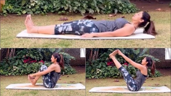 Shilpa Shetty nails Naukasana again, shares benefits of 'cakewalk' Yoga exercise(Instagram/theshilpashetty)
