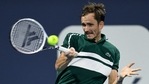 Daniil Medvedev, of Russia, returns to Roberto Bautista Agut, of Spain, during the Miami Open tennis tournament.(AP) Daniil Medvedev, of Russia, returns to Roberto Bautista Agut, of Spain, during the Miami Open tennis tournament.(AP)