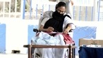 The Election Commission barred Mamata Banerjee (in picture) from campaigning for 24 hours, saying that the Trinamool Congress chief violated the model code of conduct and made “highly insinuating and provocative remarks.”(ANI Photo) The Election Commission barred Mamata Banerjee (in picture) from campaigning for 24 hours, saying that the Trinamool Congress chief violated the model code of conduct and made “highly insinuating and provocative remarks.”(ANI Photo)