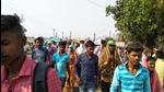 Crowd at JP Nadda’s roadshow at Jamui in East Burdwan, West Bengal on Tuesday. (HT photo) Crowd at JP Nadda’s roadshow at Jamui in East Burdwan, West Bengal on Tuesday. (HT photo)