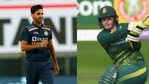 Bhuvneshwar Kumar (left) and Lizelle Lee. Bhuvneshwar Kumar (left) and Lizelle Lee.