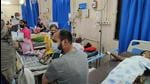 It is even alleged that two Covid patients were made to share a bed, reflecting the frightening reality of the bed crisis. It is even alleged that two Covid patients were made to share a bed, reflecting the frightening reality of the bed crisis.