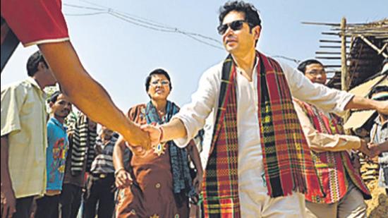 Pradyot Kishore Debbarma is expected to take oath as the chief executive member of the 30-member Tripura autonomous council on April 20. (HT Photo) Pradyot Kishore Debbarma is expected to take oath as the chief executive member of the 30-member Tripura autonomous council on April 20. (HT Photo)
